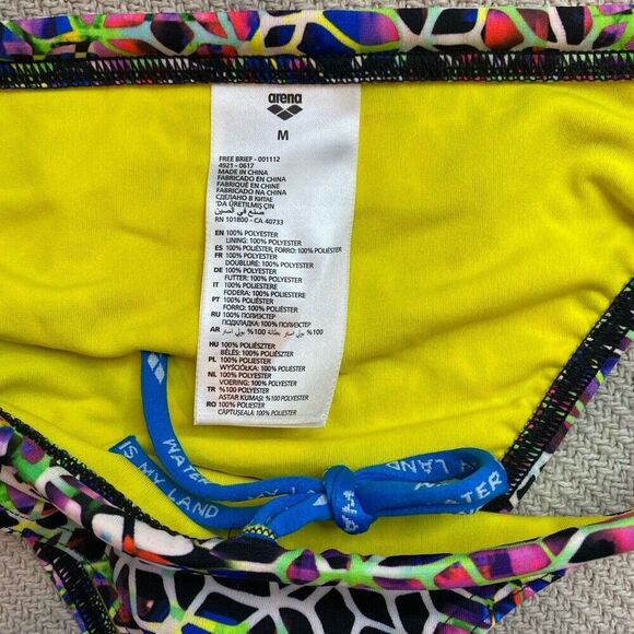 Arena Max Life Geometric Multicolor Swim Bikini Bottoms Size Medium NWT $78 - Picture 3 of 7